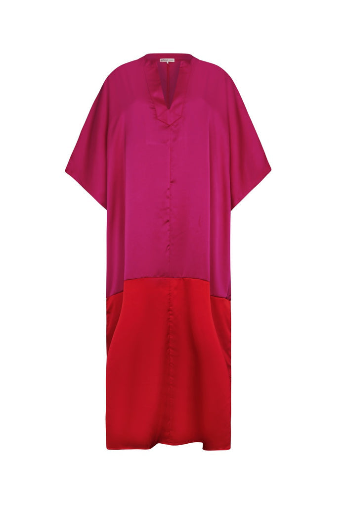 Satin Colorblock Kaftan