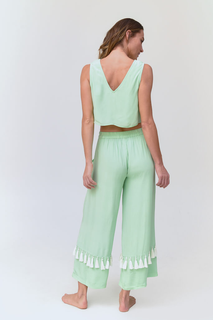 Silky Tassel Pants