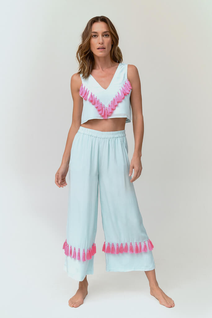 Silky Tassel Pants