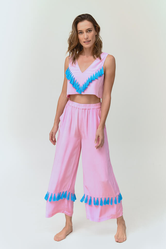 Silky Tassel Pants