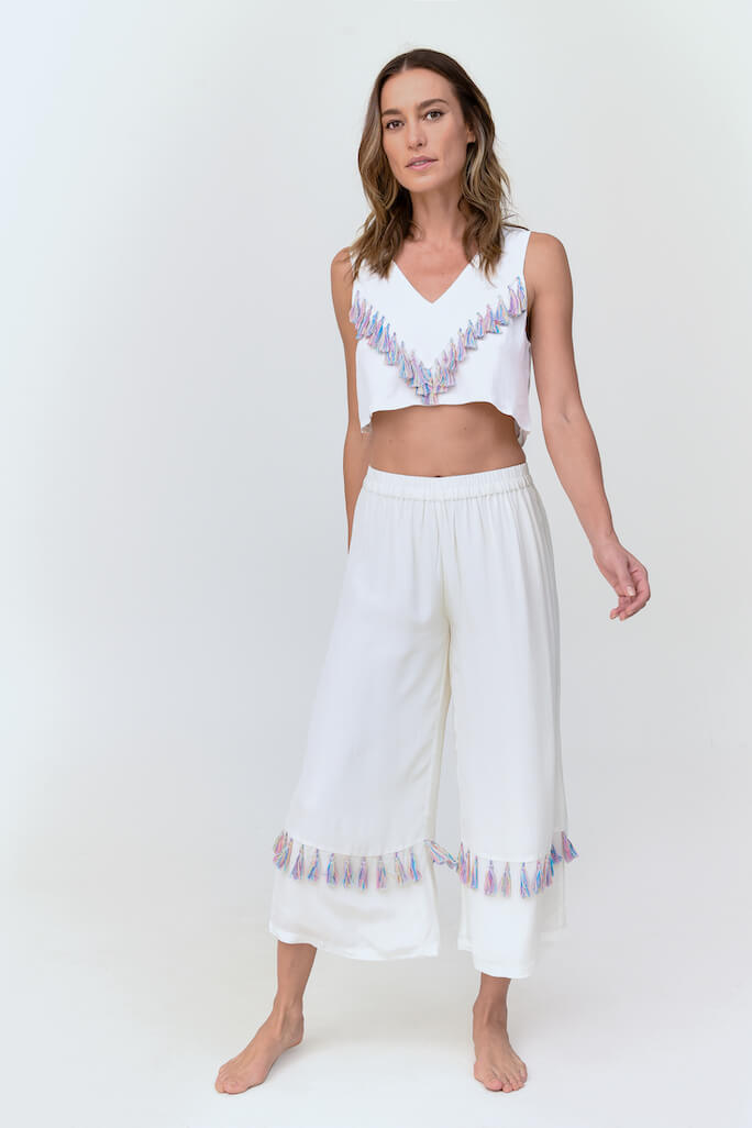 Silky Tassel Pants