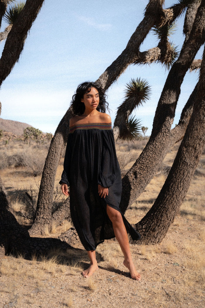 Smocked Off The Shoulder Dress