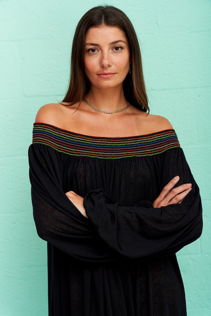 Smocked Off The Shoulder Dress