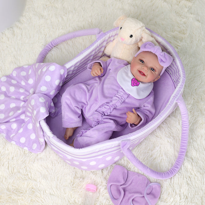 [Suitable for 17-22'' Dolls] Babeside Reborn Baby Essentials-8pcs Set Purple