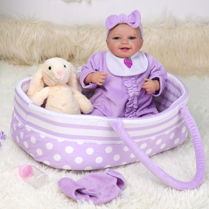 [Suitable for 17-22'' Dolls] Babeside Reborn Baby Essentials-8pcs Set Purple