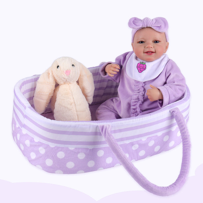 [Suitable for 17-22'' Dolls] Babeside Reborn Baby Essentials-8pcs Set Purple