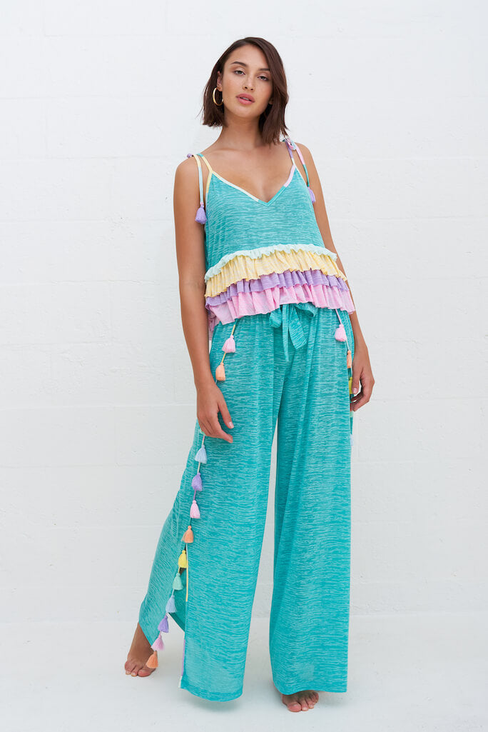Tassel Wide-Leg Pants