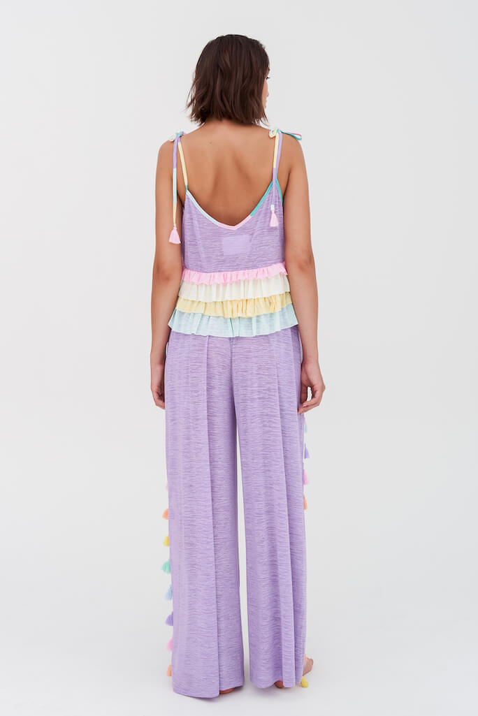 Tassel Wide-Leg Pants