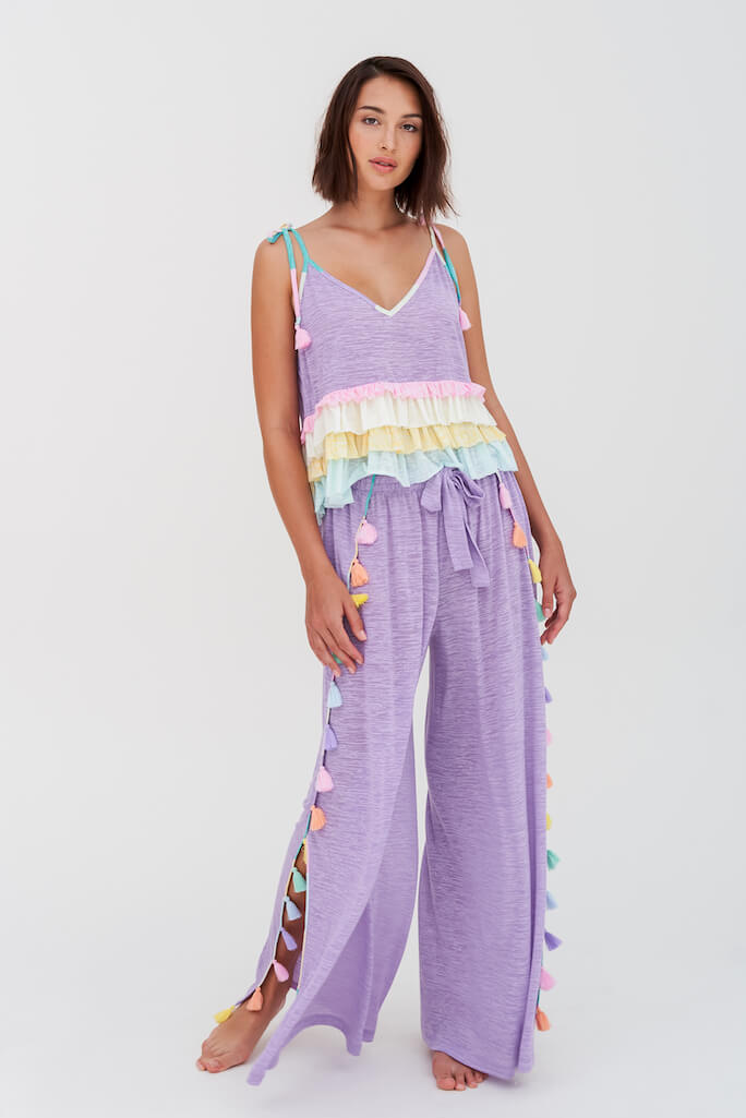 Tassel Wide-Leg Pants