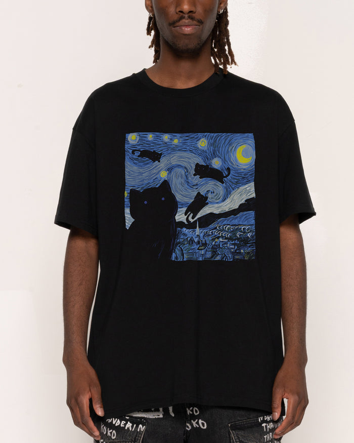 The Starry Cat Night T-Shirt