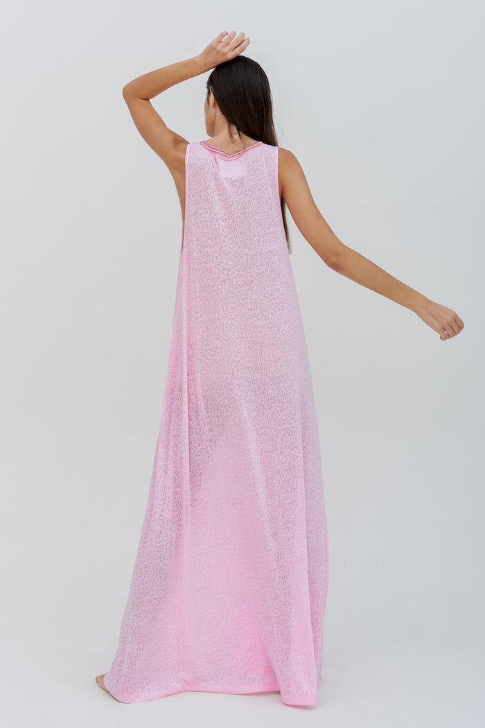 V-Neck Flare Maxi