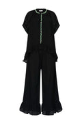 Wide Leg Peplum Pant