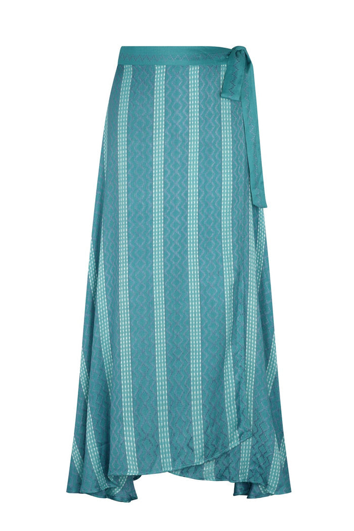 Zigzag Midi Wrap Skirt